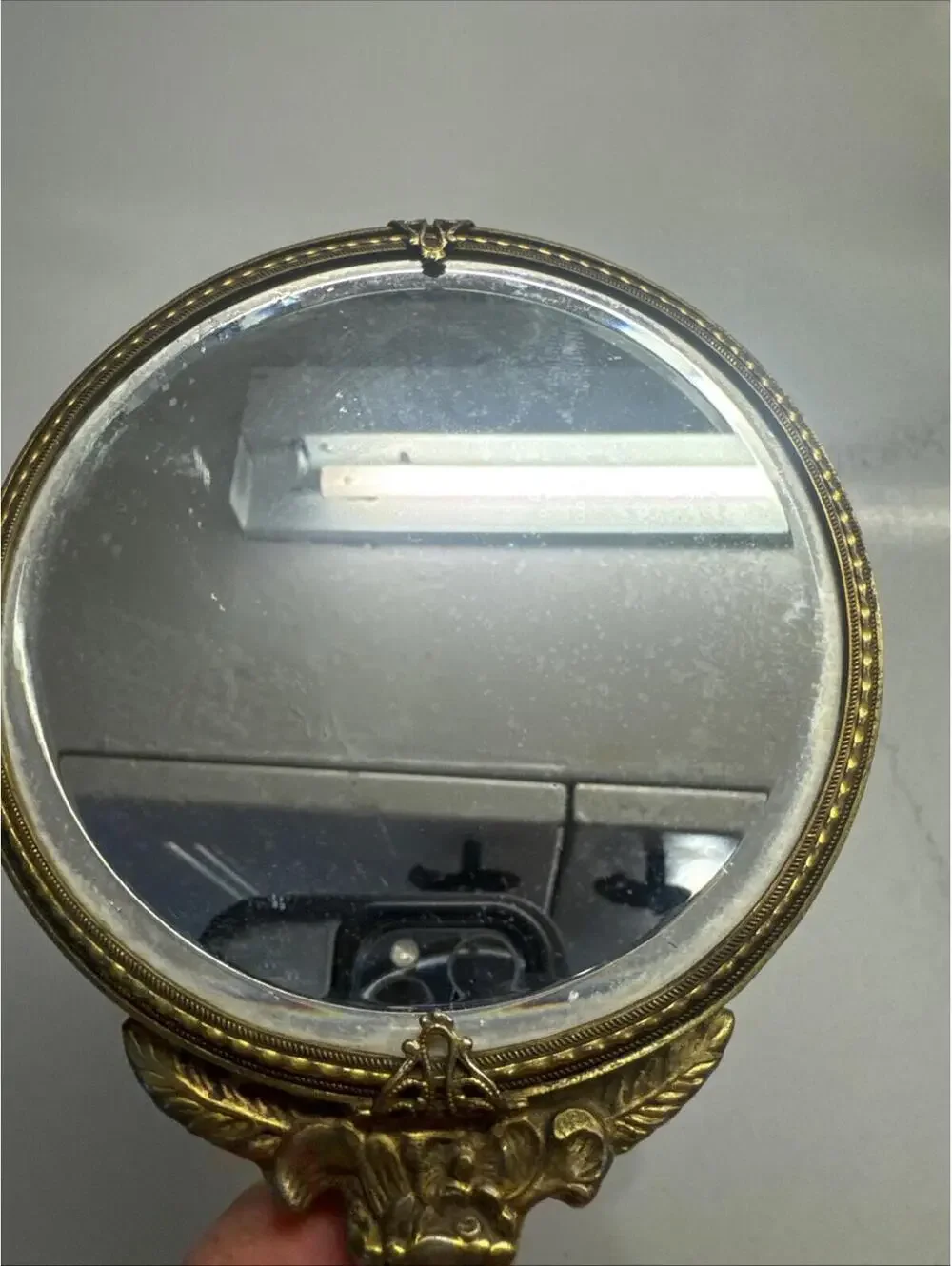 VINTAGE VANITY DRESSER HAND Mirror
